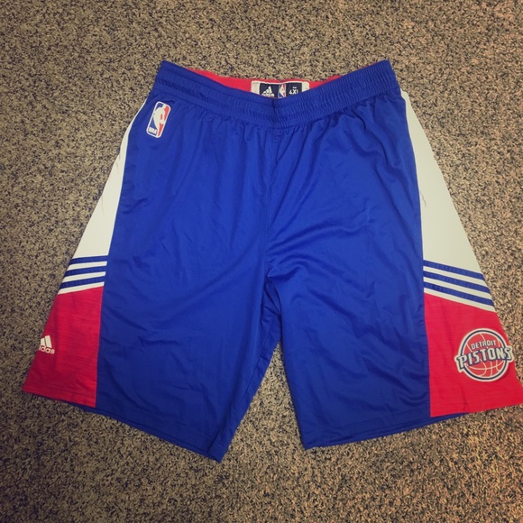 adidas Other - NBA Detroit Pistons Team Issued Game Shorts